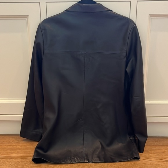 Vintage Maxfield Parrish Leather Jacket Silk Lined Size Large - Picture 4 of 8